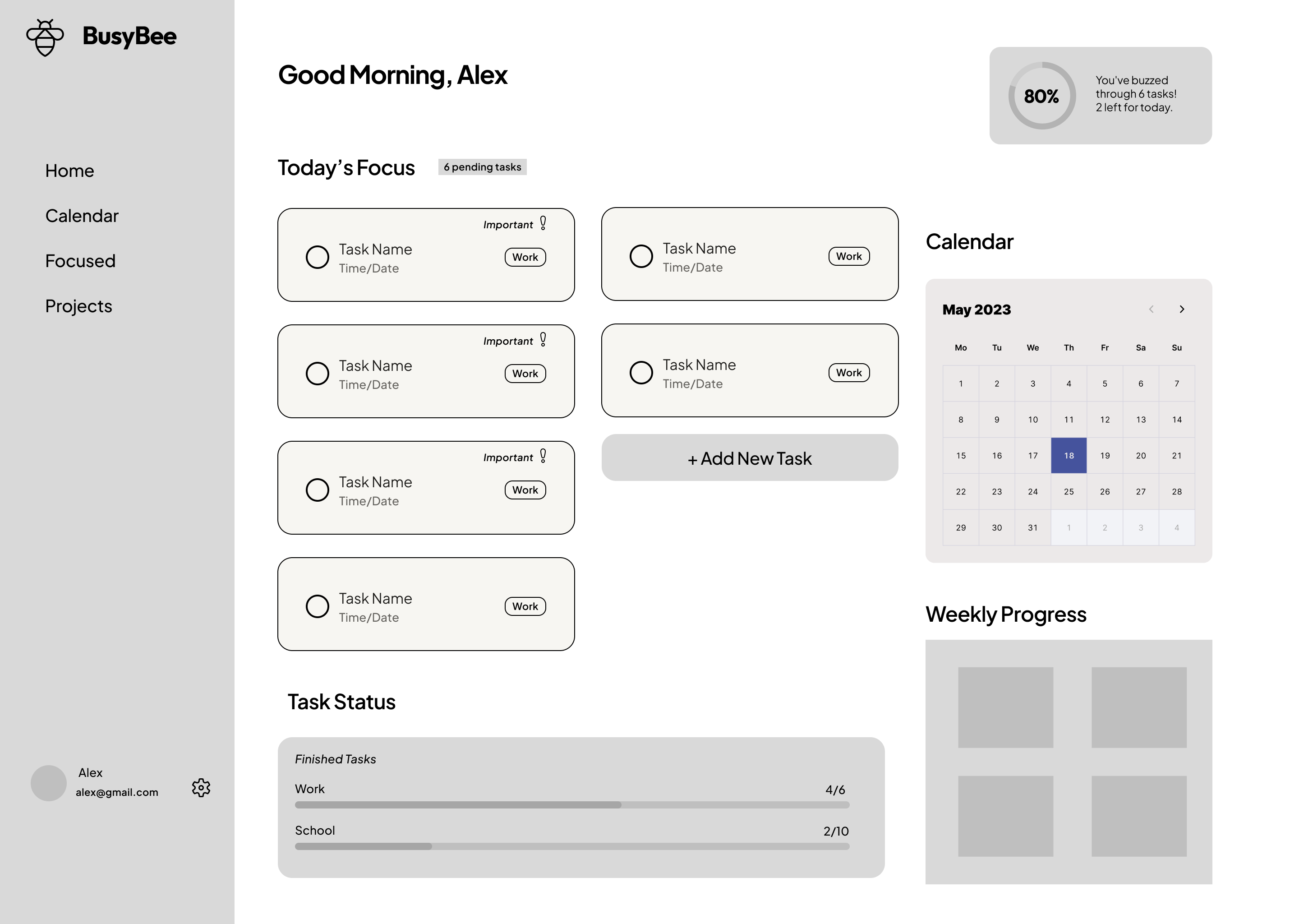 Wireframe: desktop